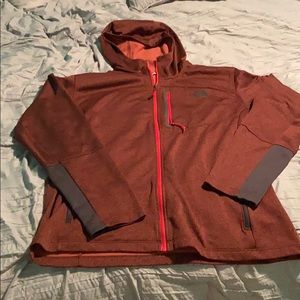 Men’s burgundy North Face Hoodie